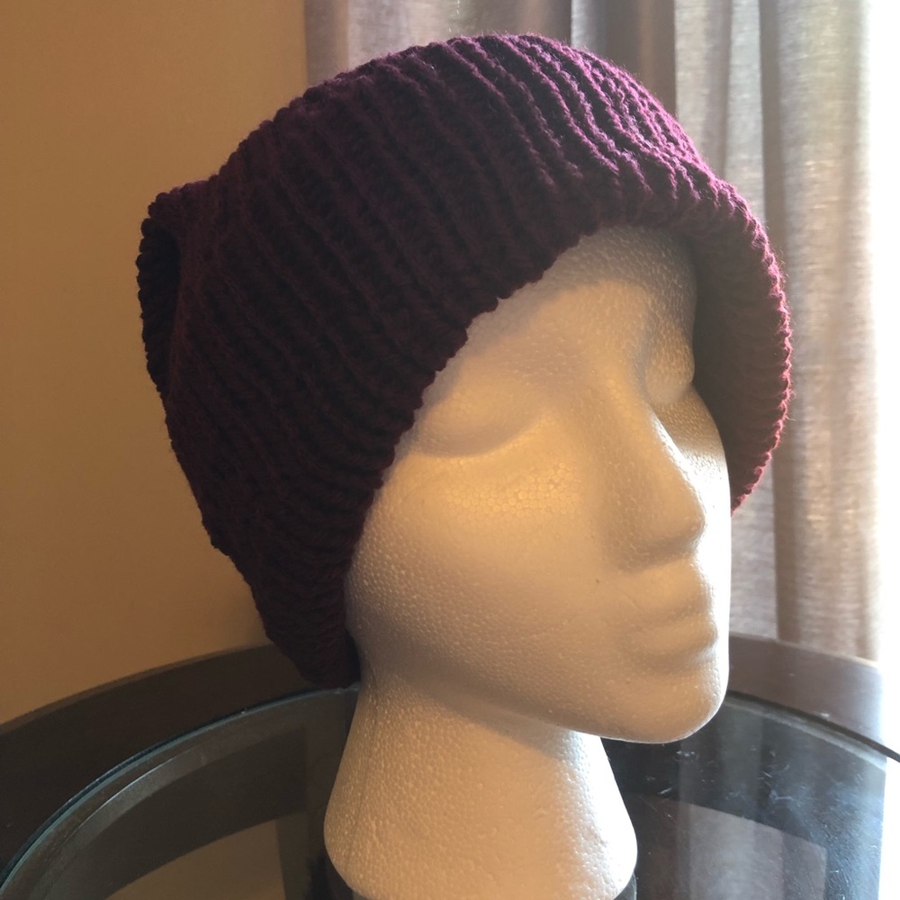 Dark red beanie
